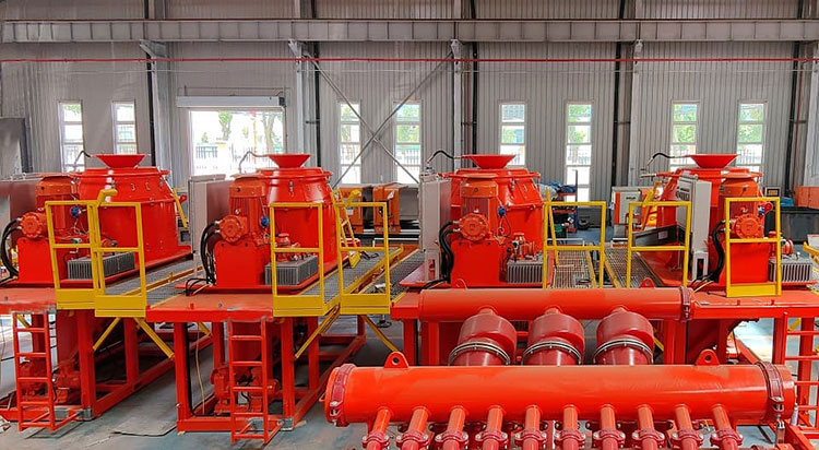Four cuttings dryers are used for oil-based drill cuttings separation Four cuttings dryers are used for oil-based drill cuttings separation